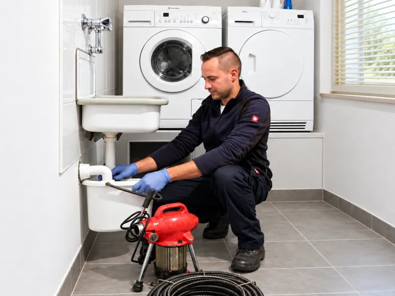 Rohrreinigung im Hauswirtschaftsraum